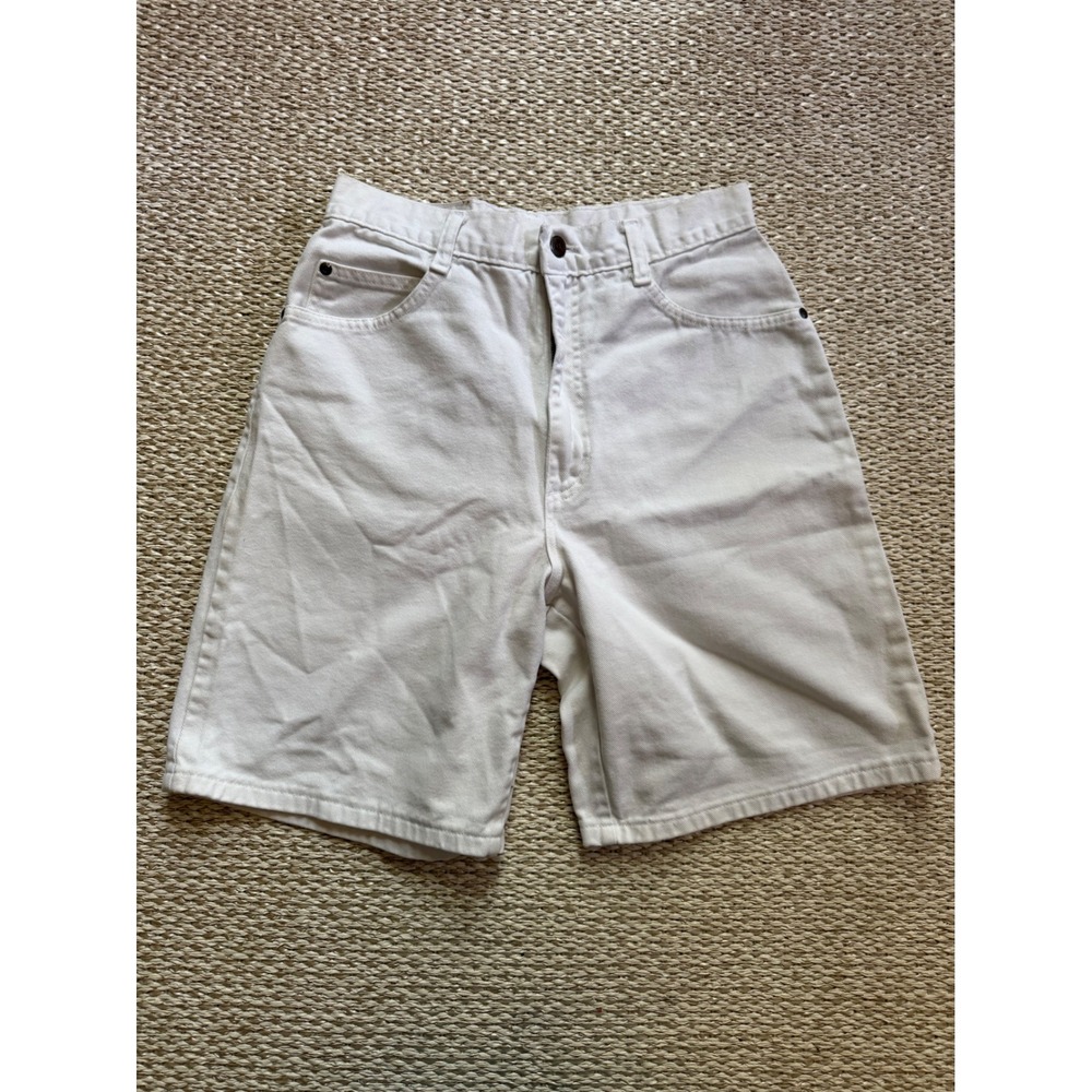 Vintage Hunt Club Women White High Waisted Denim Mom Shorts Cotton Size 10 90's